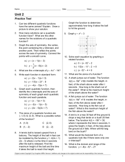 Unit 2 - Practice Test