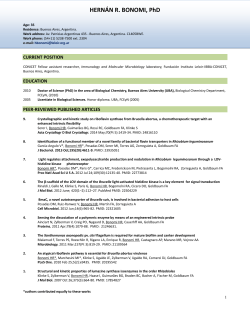 HERN&Aacute;N R. BONOMI, PhD - Fundaci&oacute;n Instituto Leloir