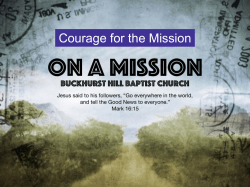 Courage for the Mission