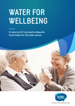 water for wellbeing - Victorian Continence Resource Centre