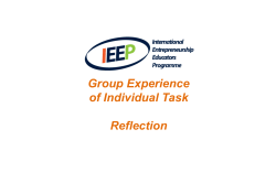 Group Experience of Individual Task Reflection