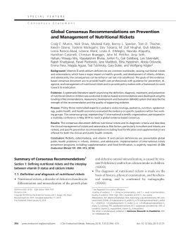 Global Consensus Recommendations on Prevention and