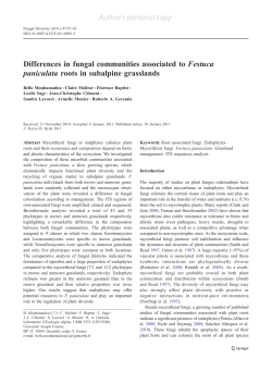 Differences in fungal communities associated to Festuca paniculata