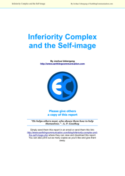 Inferiority Complex and the Self