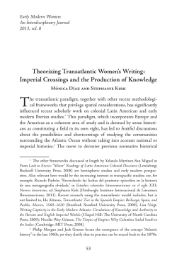 Theorizing Transatlantic Women`s Writing