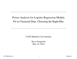 Power Analysis for Logistic Regression Models Fit to
