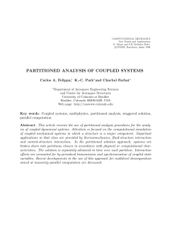 partitioned analysis of coupled systems
