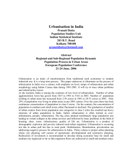 Urbanisation in India