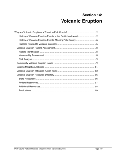 Volcanic Eruption - Polk County Oregon