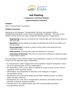 Job Posting Active Transportation Coordinator