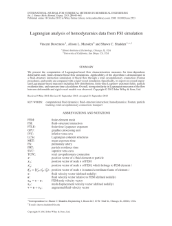 Lagrangian analysis of hemodynamics data from FSI