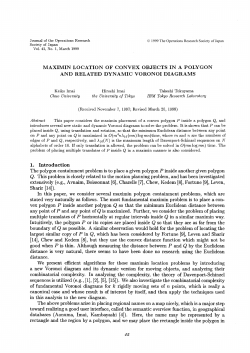 MAXIMIN LOCATION OF CONVEX OBJECTS IN A POLYGON AND