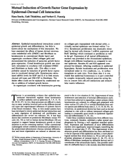 Mutual Induction of Growth Factor Gene Expression by Epidermal