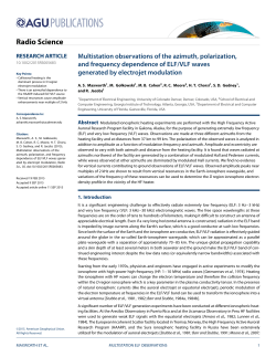 Multistation observations of the azimuth, polarization, and frequency
