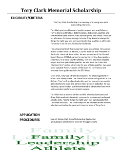 Tory Clark Memorial Scholarship