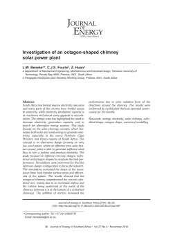 Investigation of an octagon-shaped chimney solar power plant