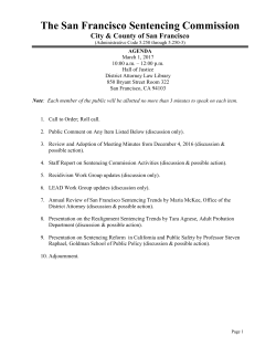 The San Francisco Sentencing Commission