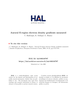 Auroral E-region electron density gradients - HAL-Insu
