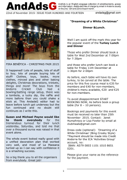 FIRA BEN&Egrave;FICA - CHRISTMAS FAIR 2015 It happened! Lots of