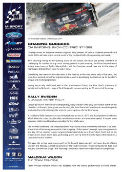 Chasing success on the snow-covered stages of Rally Sweden, M