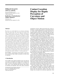 Contact Location Display for Haptic Perception