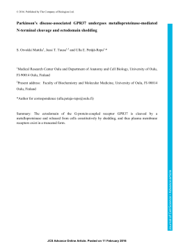 Parkinson`s disease-associated GPR37 undergoes