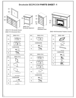 Brookside BEDROOM PARTS SHEET -1