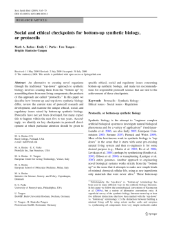 Social and ethical checkpoints for bottom