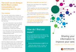 Sharing your information to improve your care How do I find out more?