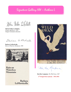 Signature Gallery NW &ndash; Authors L