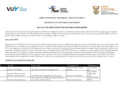 The Desmond Tutu Doctoral Training Programme (DTTP) was