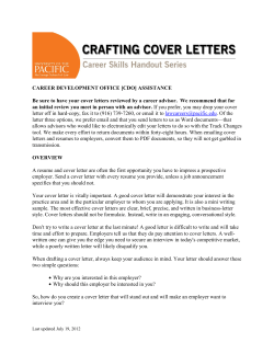 creating captivating cover letters