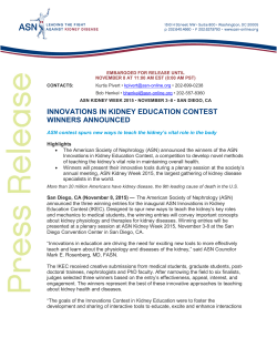 Innovations In Kidney Education Contest Winners Announced