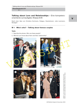 Talking about Love and Relationships &ndash; Eine kompetenz