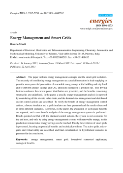 Energy Management and Smart Grids