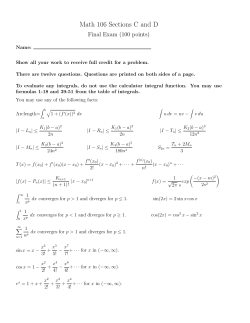 Math 106 Sections C and D