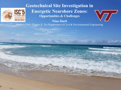 Geotechnical Site Investigation in Energetic Nearshore Zones