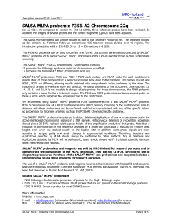 Product description P356-A2-0315 Chromosome - MRC