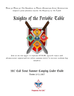 2017 Cub Camping Leader Guide