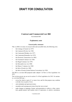 Contract and Commercial Law Bill exposure draft
