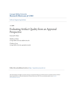 Evaluating Artifact Quality from an Appraisal Perspective