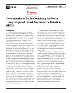 Determination of Sulfur-Containing Antibiotics Using Integrated