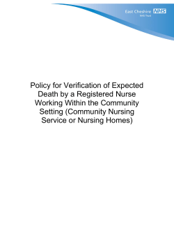 ECT Nurse Verification of Expected Death
