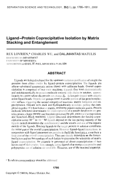 Ligand-Protein Coprecipitative Isolation by Matrix Stacking and