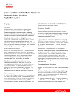 Oracle Dual Port QDR InfiniBand Adapter M3 FAQs