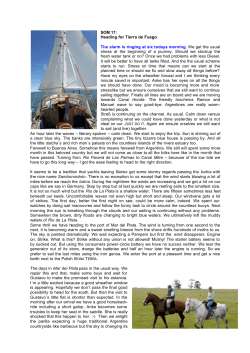 SOM 17: Heading for Tierra de Fuego The alarm is ringing at six