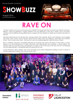RAVE ON - Encore Theatre Company Launceston Tasmania