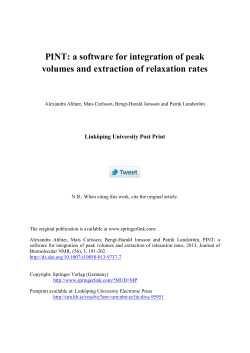 PINT: a software for integration of peak volumes and