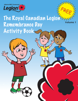 The Royal Canadian Legion Remembrance Day Activity Book