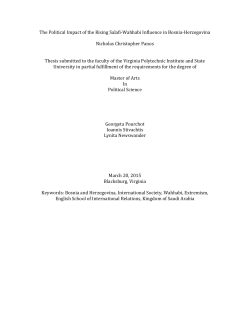 The Political Impact of the Rising Salafi-‐Wahhabi